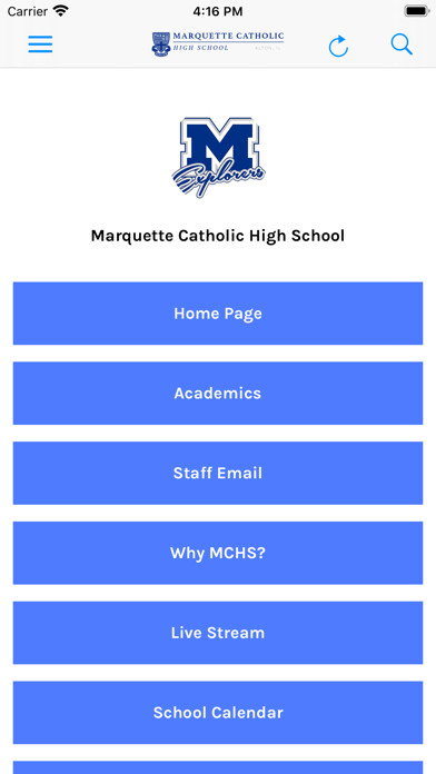 Emulate iPhone app Marquette Catholic using MyAndroid Emulate iPhone app Marquette Catholic using MyAndroid