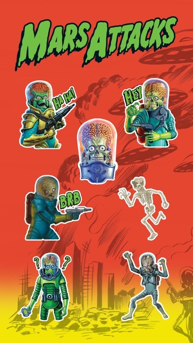 Emulate iPhone app Mars Attacks Stickers using MyAndroid Emulate iPhone app Mars Attacks Stickers using MyAndroid