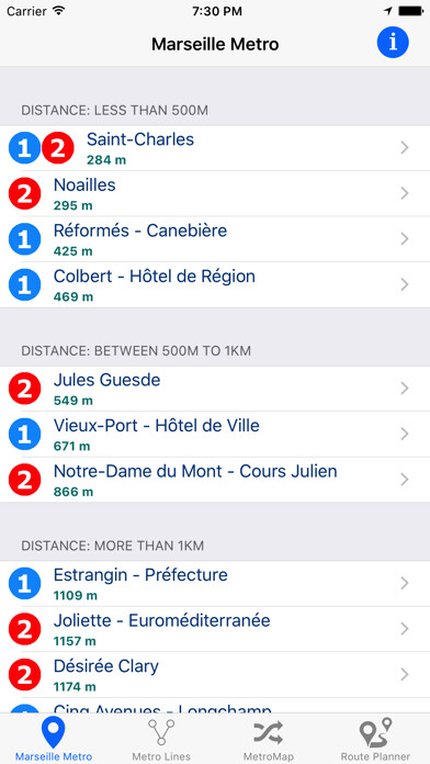Emulate iPhone app Marseille iMetro using MyAndroid