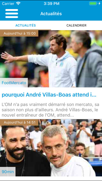 Emulate iPhone app Marseille infos en direct using MyAndroid