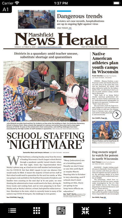 Emulate iPhone app Marshfield News-Herald Print using MyAndroid Emulate iPhone app Marshfield News-Herald Print using MyAndroid