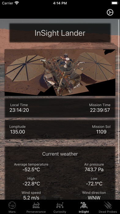 Emulate iPhone app Mars Watch using MyAndroid