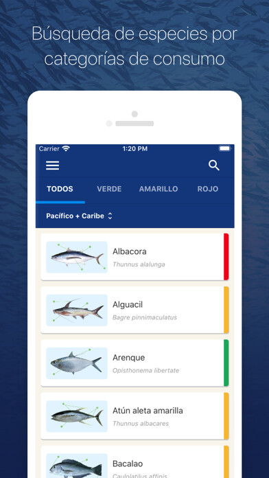 Emulate iPhone app MarViva: Guía Semáforo using MyAndroid