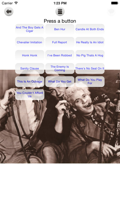 Emulate iPhone app Marx Brothers Sound Board using MyAndroid Emulate iPhone app Marx Brothers Sound Board using MyAndroid