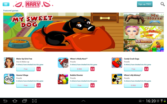 Emulate Android APK Mary.com