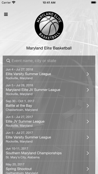 Emulate iPhone app Maryland Elite Basketball using MyAndroid Emulate iPhone app Maryland Elite Basketball using MyAndroid