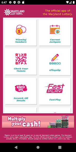 Run android online APK Maryland Lottery Official App from MyAndroid or emulate Maryland Lottery Official App using MyAndroid Run android online APK Maryland Lottery Official App from MyAndroid or emulate Maryland Lottery Official App using MyAndroid