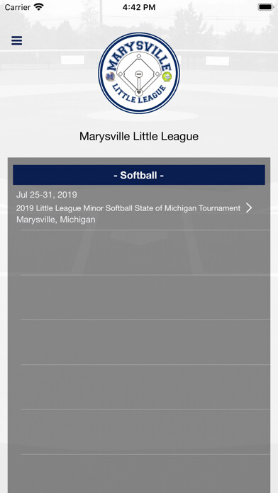 Emulate iPhone app Marysville Little League using MyAndroid Emulate iPhone app Marysville Little League using MyAndroid