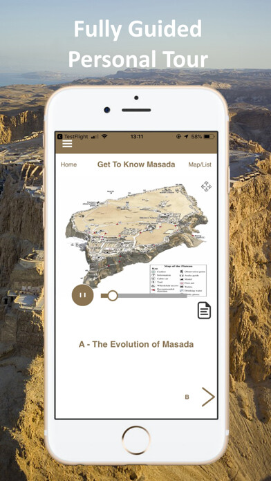 Emulate iPhone app Masada Fortress Tour Guide using MyAndroid Emulate iPhone app Masada Fortress Tour Guide using MyAndroid