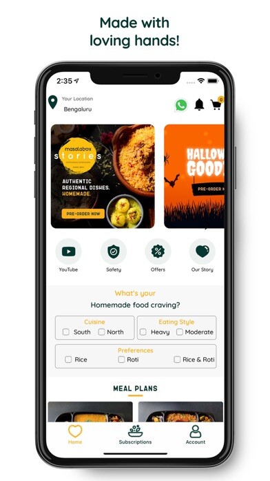 Emulate iPhone app Masala Box - Homemade Meals using MyAndroid Emulate iPhone app Masala Box - Homemade Meals using MyAndroid
