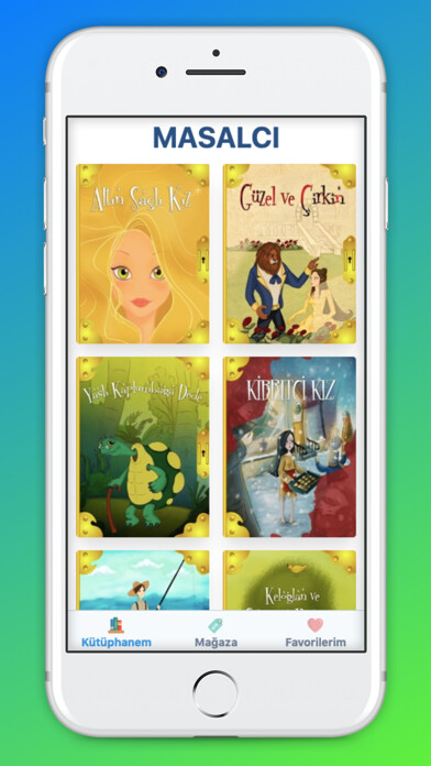 Emulate iPhone app Masalcı - Sesli masal dinle using MyAndroid