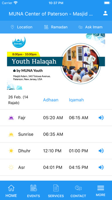 Emulate iPhone app Masjid Adam using MyAndroid Emulate iPhone app Masjid Adam using MyAndroid