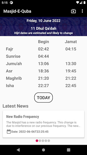 Run android online APK Masjid-E-Quba from MyAndroid or emulate Masjid-E-Quba using MyAndroid