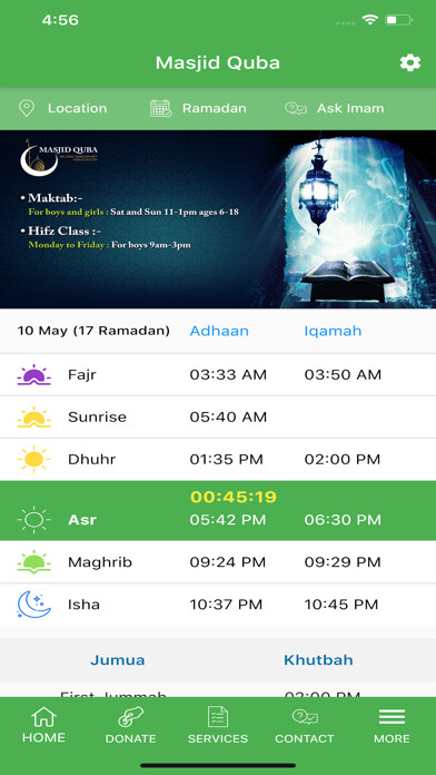 Emulate iPhone app Masjid Quba - Edmonton using MyAndroid Emulate iPhone app Masjid Quba - Edmonton using MyAndroid
