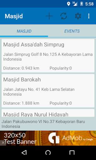 Run android online APK Masjid from MyAndroid or emulate Masjid using MyAndroid