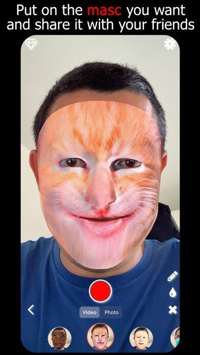 Emulate iPhone app Masketor Face Mask Maker App using MyAndroid