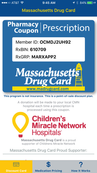 Emulate iPhone app Massachusetts Drug Card using MyAndroid Emulate iPhone app Massachusetts Drug Card using MyAndroid