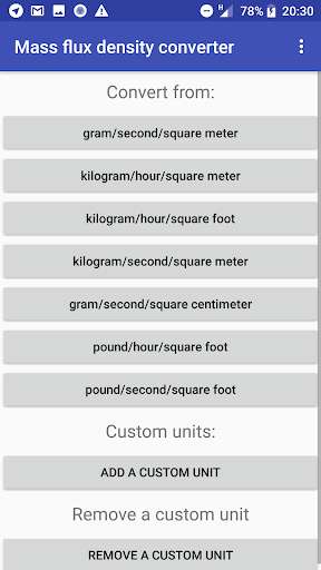 Run android online APK Mass flux density converter from MyAndroid or emulate Mass flux density converter using MyAndroid