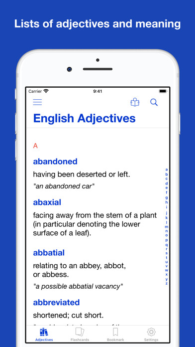 Emulate iPhone app Mastering English Adjectives using MyAndroid Emulate iPhone app Mastering English Adjectives using MyAndroid