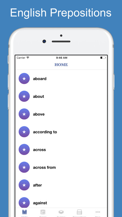 Emulate iPhone app Mastering English Prepositions using MyAndroid Emulate iPhone app Mastering English Prepositions using MyAndroid