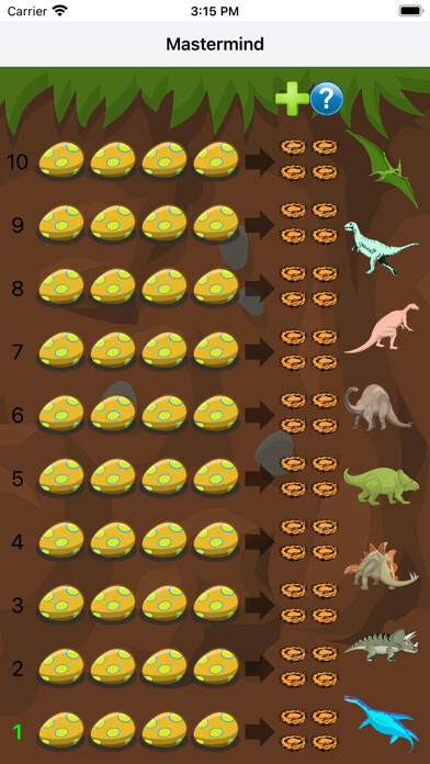 Emulate iPhone app Mastermind Dinosaurs using MyAndroid Emulate iPhone app Mastermind Dinosaurs using MyAndroid