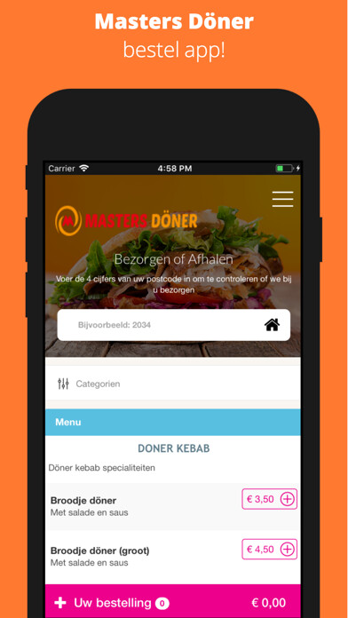 Emulate iPhone app Masters Doner using MyAndroid Emulate iPhone app Masters Doner using MyAndroid