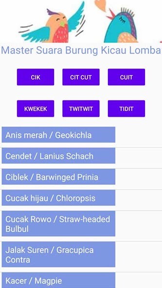 Run android online APK Master Suara Burung Kicau from MyAndroid or emulate Master Suara Burung Kicau using MyAndroid