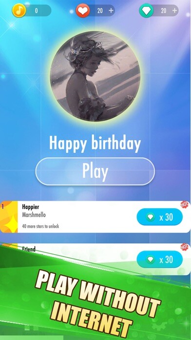 Emulate iPhone app Master Tiles Piano using MyAndroid