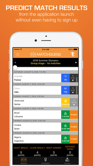 Emulate iPhone app Matchguess: basketball predictions with bros using MyAndroid Emulate iPhone app Matchguess: basketball predictions with bros using MyAndroid