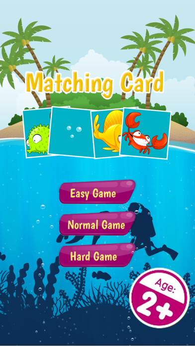 Emulate iPhone app Matching Card - Underwater Adventures using MyAndroid