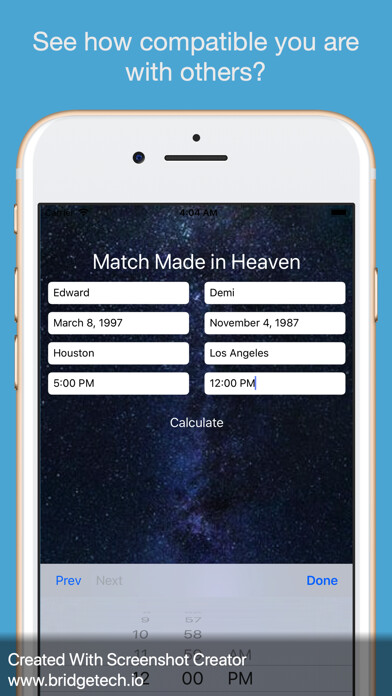 Emulate iPhone app Match Made in Heaven using MyAndroid