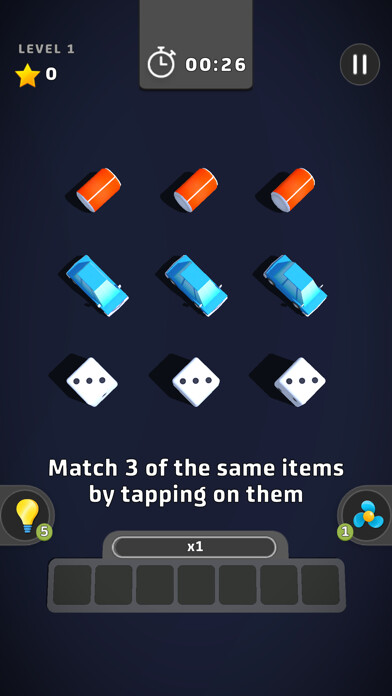 Emulate iPhone app Match Mania 3D using MyAndroid