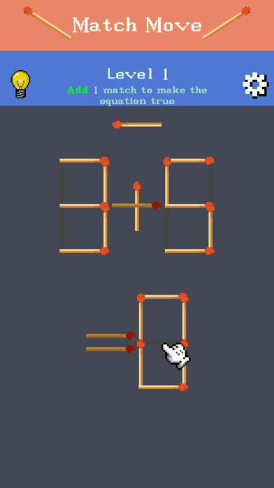 Emulate iPhone app Match Move - Matchstick Puzzle using MyAndroid Emulate iPhone app Match Move - Matchstick Puzzle using MyAndroid