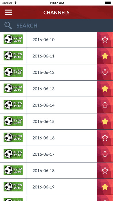 Emulate iPhone app Matchs Euro 2016 - All Football Matches Dates in Live using MyAndroid