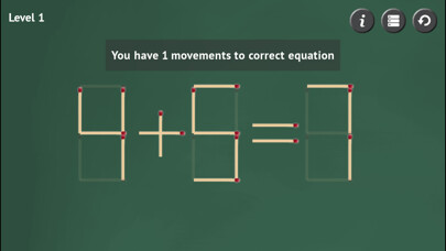 Emulate iPhone app Matchstick Puzzle. using MyAndroid Emulate iPhone app Matchstick Puzzle. using MyAndroid