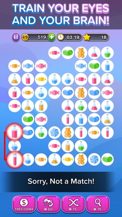 Emulate iPhone app Matchy Pics: Matching Games using MyAndroid
