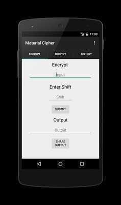 Emulate Android APK Material Caesar Cipher