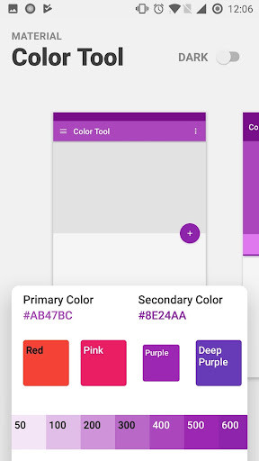 Emulate Android APK Material Color Tool