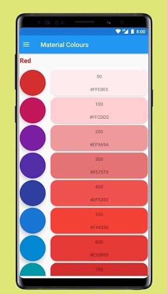 Emulate Android APK Material Colours