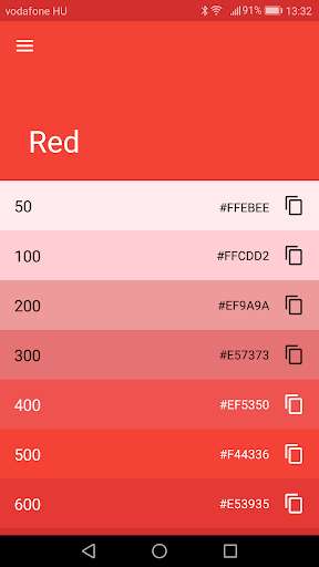 Emulate Android APK Material Design Color Palette Emulate Android APK Material Design Color Palette