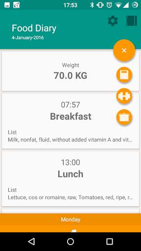 Emulate Android APK Material Food Diary Emulate Android APK Material Food Diary