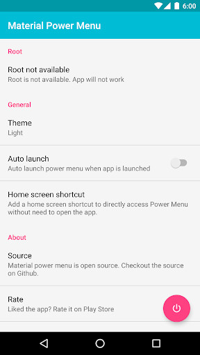 Run android online APK Material Power Menu from MyAndroid or emulate Material Power Menu using MyAndroid