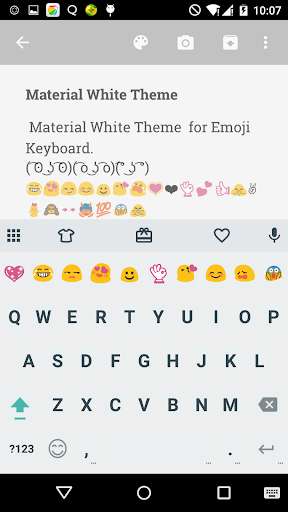 Emulate Android APK Material White Emoji Keybaord