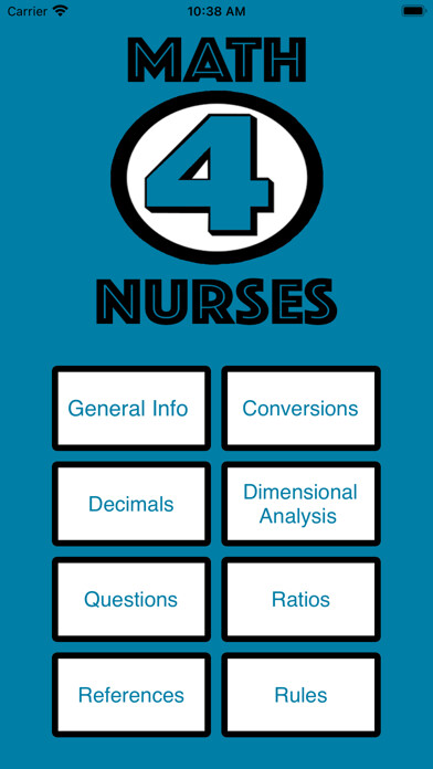 Emulate iPhone app Math 4 Nurses using MyAndroid