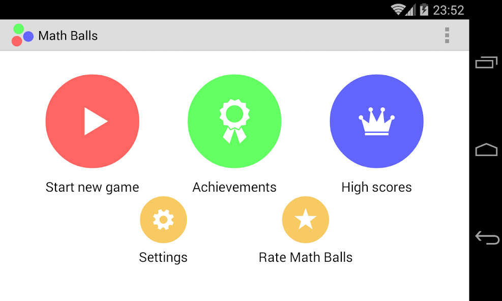 Emulate Android APK Math Balls