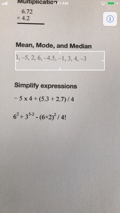 Emulate iPhone app MathCam using MyAndroid