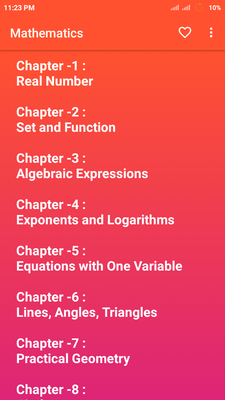 Emulate Android APK Mathematics (Class 9-10 English Version)