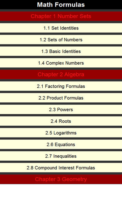 Emulate iPhone app Math formulae handbook using MyAndroid Emulate iPhone app Math formulae handbook using MyAndroid