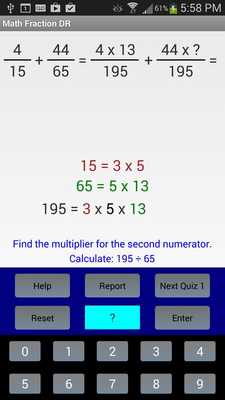 Emulate Android APK Math Fraction DR