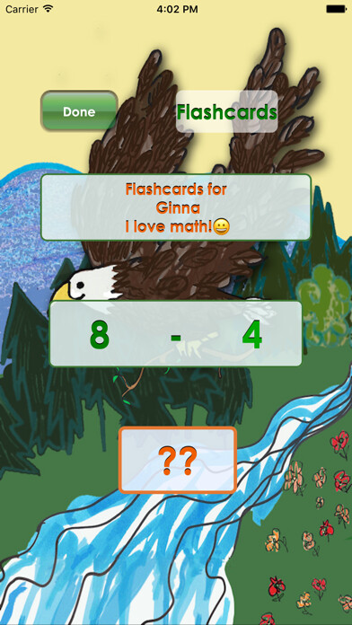 Emulate iPhone app Math In A Flash using MyAndroid